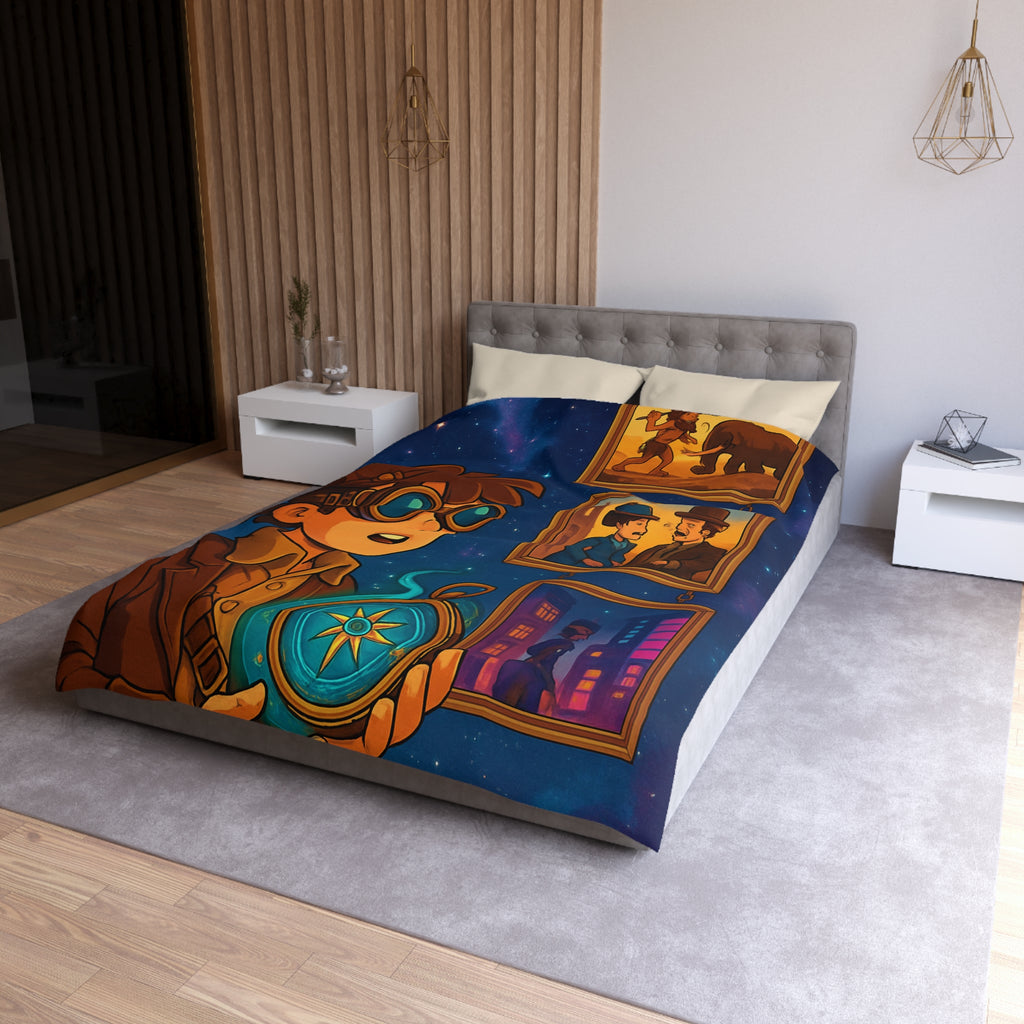 Housse de Couette Microfibre Design Artistique Moderne Décoration Chambre Confort Premium