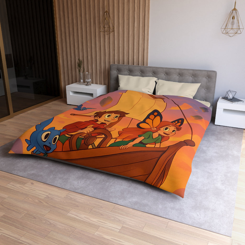 Housse de Couette Microfibre Design Artistique Moderne Décoration Chambre Confort Premium