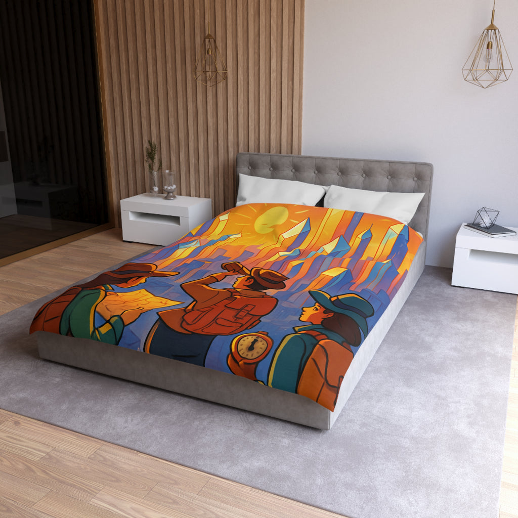 Housse de Couette Microfibre Illustration Unique Design Moderne Décoration Intérieure Raffinée