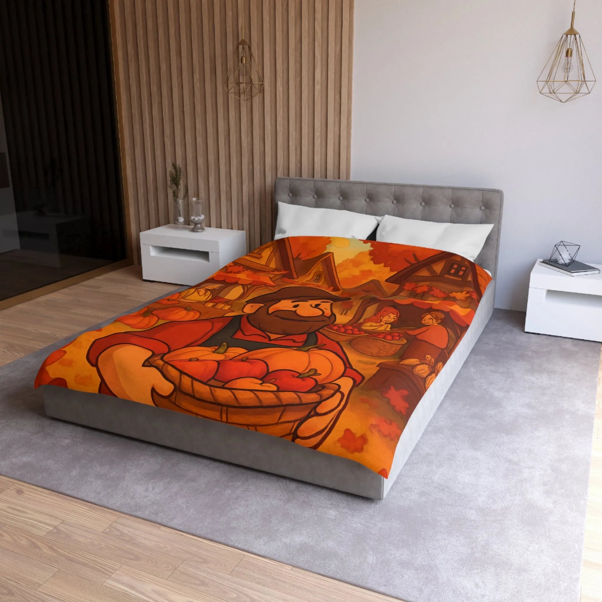 Housse de Couette Microfibre Art Graphique Contemporain Style Décoratif Chambre Tendance