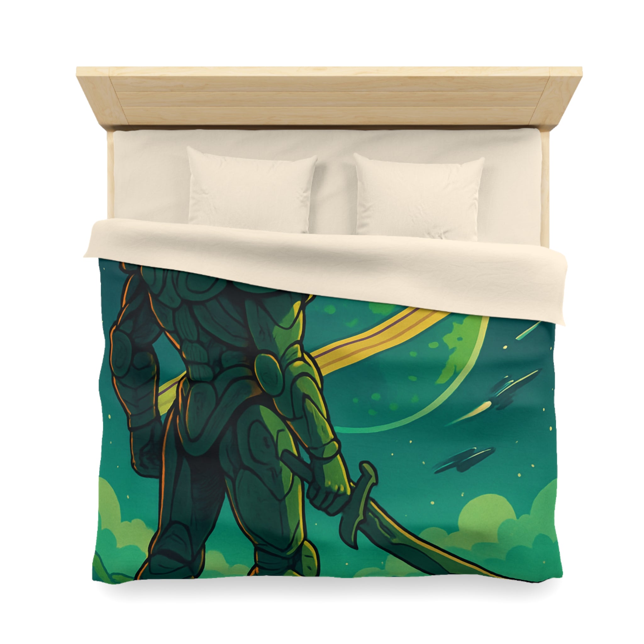 Housse de Couette Microfibre Design Artistique Moderne Décoration Chambre Confort Premium