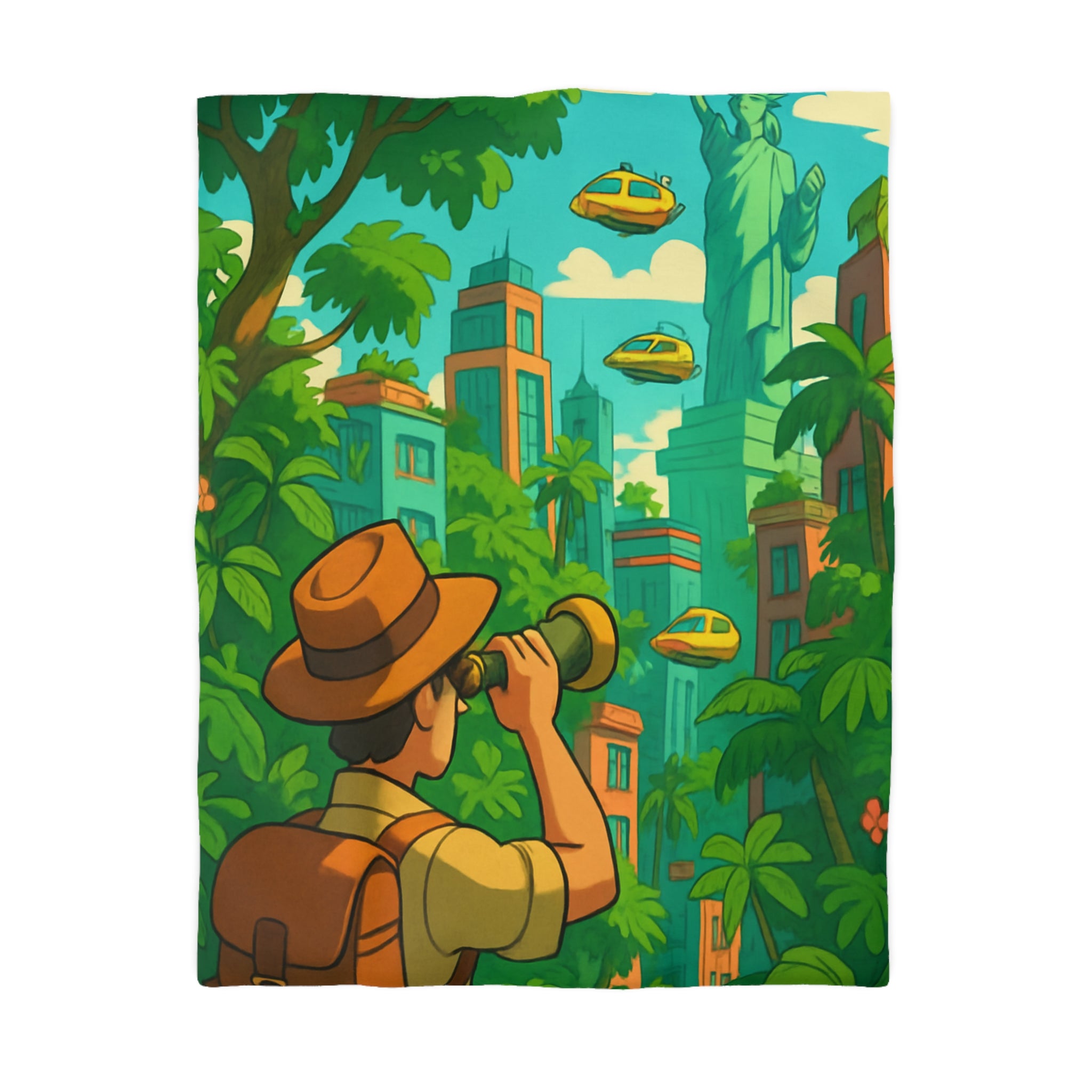 Housse de Couette Microfibre Motif Créatif Original Style Contemporain Chambre Élégante