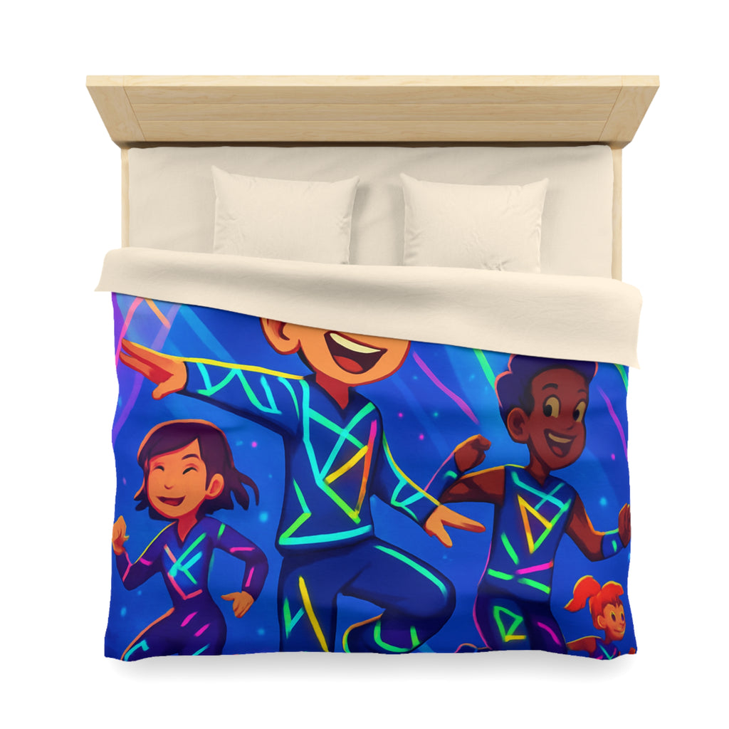 Housse de Couette Microfibre Illustration Unique Design Moderne Décoration Intérieure Raffinée