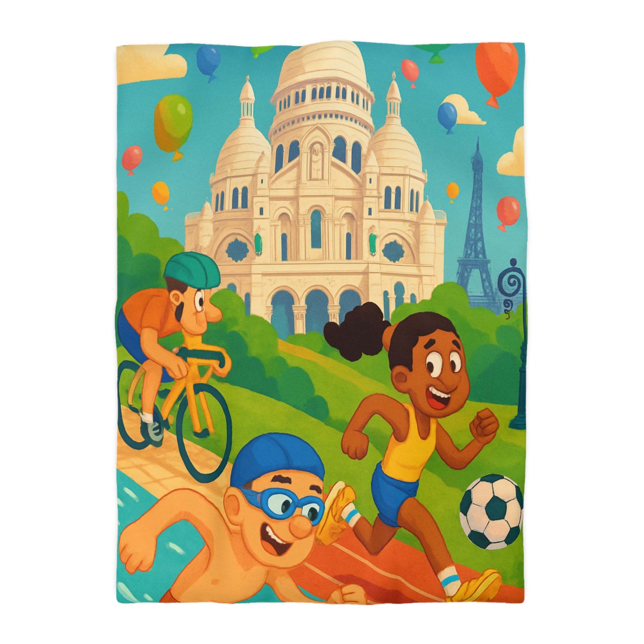 Housse de Couette Microfibre Illustration Unique Design Moderne Décoration Intérieure Raffinée