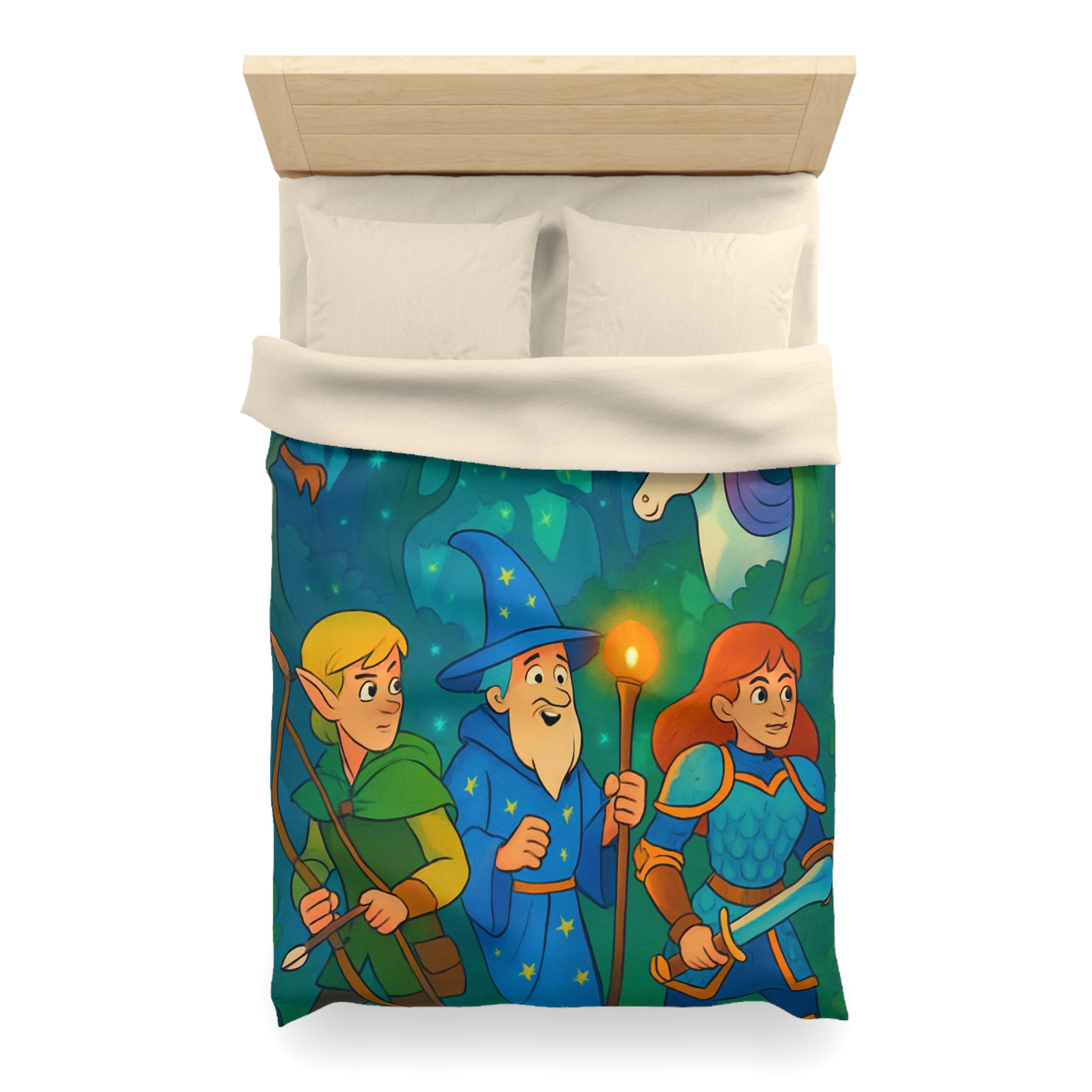 Housse de Couette Microfibre Motif Créatif Original Style Contemporain Chambre Élégante