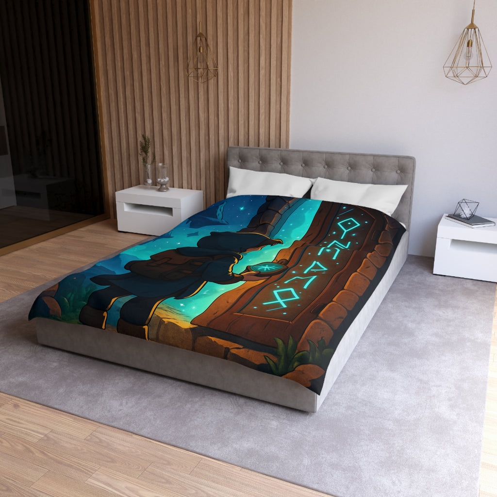 Housse de Couette Microfibre Illustration Unique Design Moderne Décoration Intérieure Raffinée