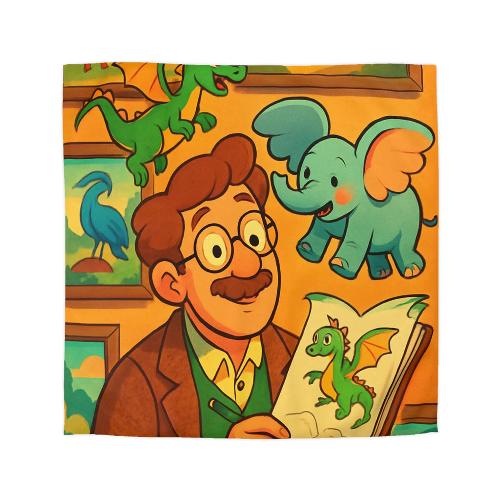 Housse de couette avec illustrations d'animaux colorés pour une chambre chaleureuse et ludique