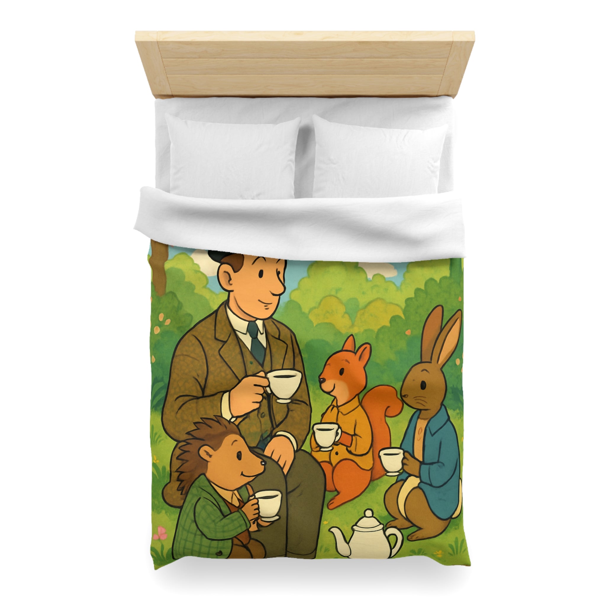 Housse de Couette Microfibre Design Artistique Moderne Décoration Chambre Confort Premium