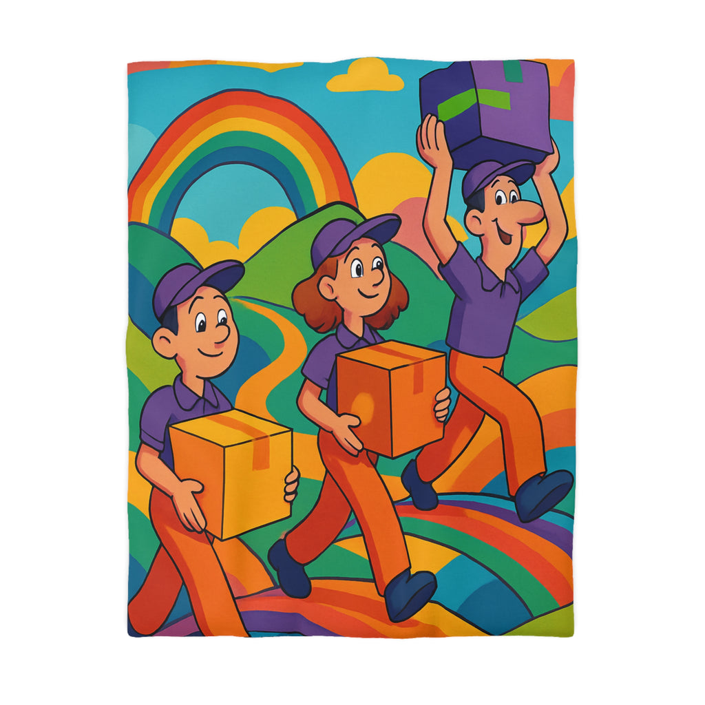 Housse de Couette Microfibre Design Artistique Moderne Décoration Chambre Confort Premium