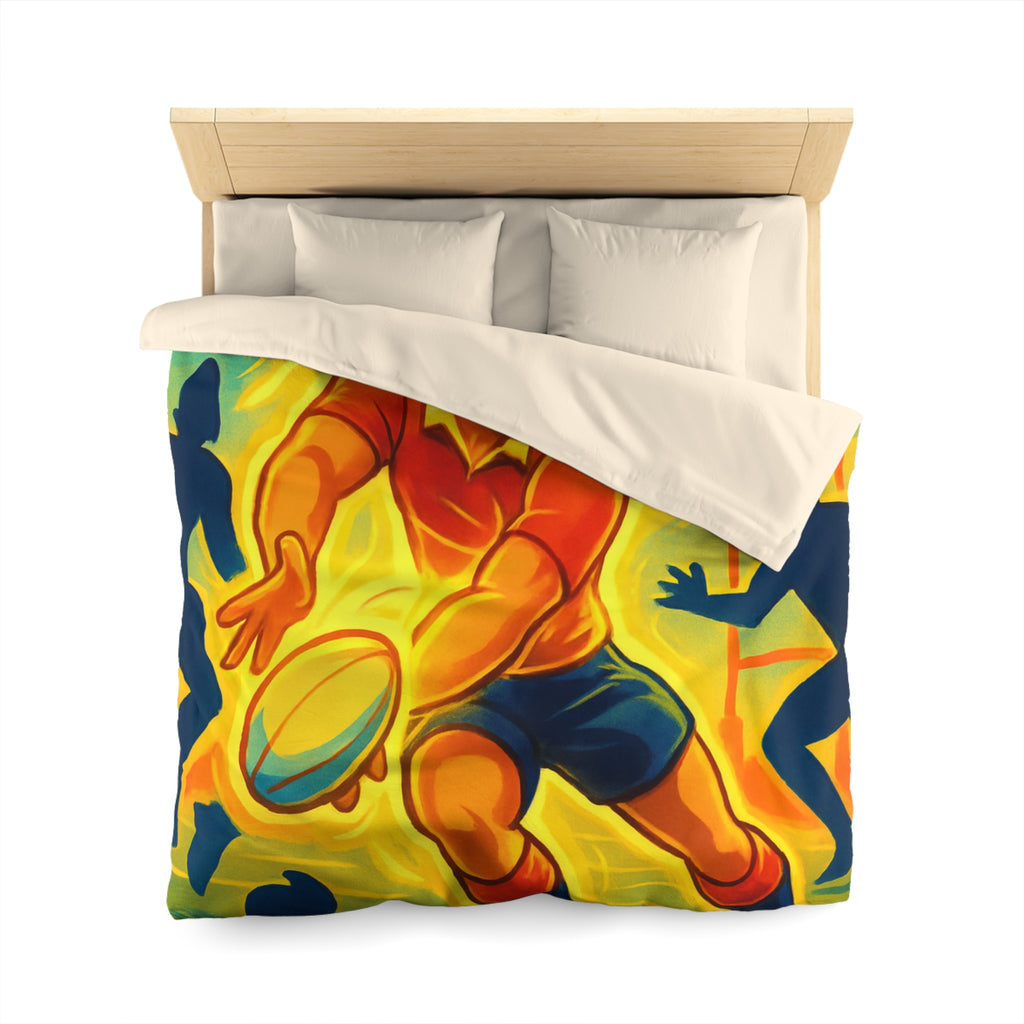 Housse de Couette Microfibre Design Artistique Moderne Décoration Chambre Confort Premium