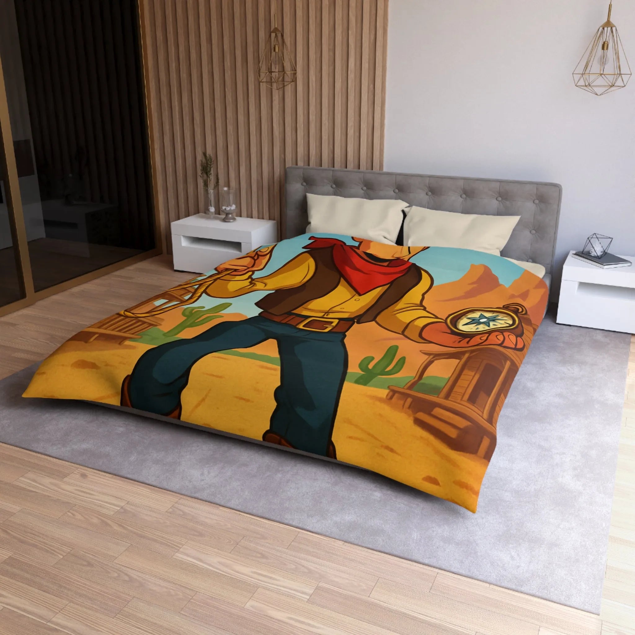 Cowboy Cartoonesque dans le Désert, Lasso et Boussole, Aventure Far West Humoristique