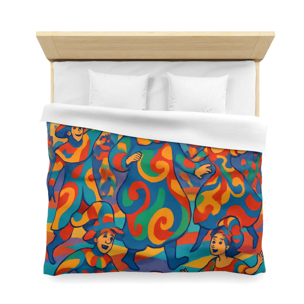 Housse de couette colorée avec motifs de carnaval vibrants pour ambiance festive et joyeuse
