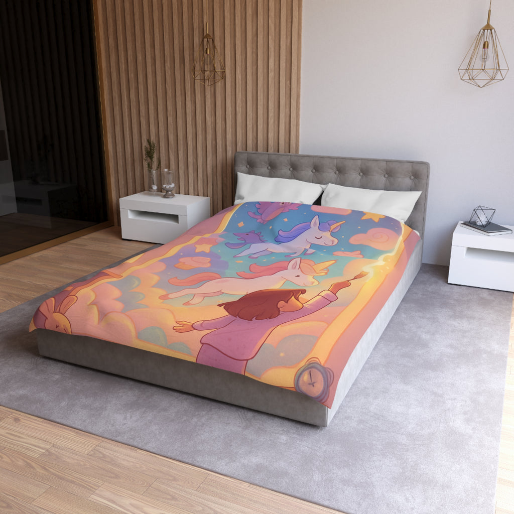 Housse de Couette Microfibre Design Artistique Moderne Décoration Chambre Confort Premium