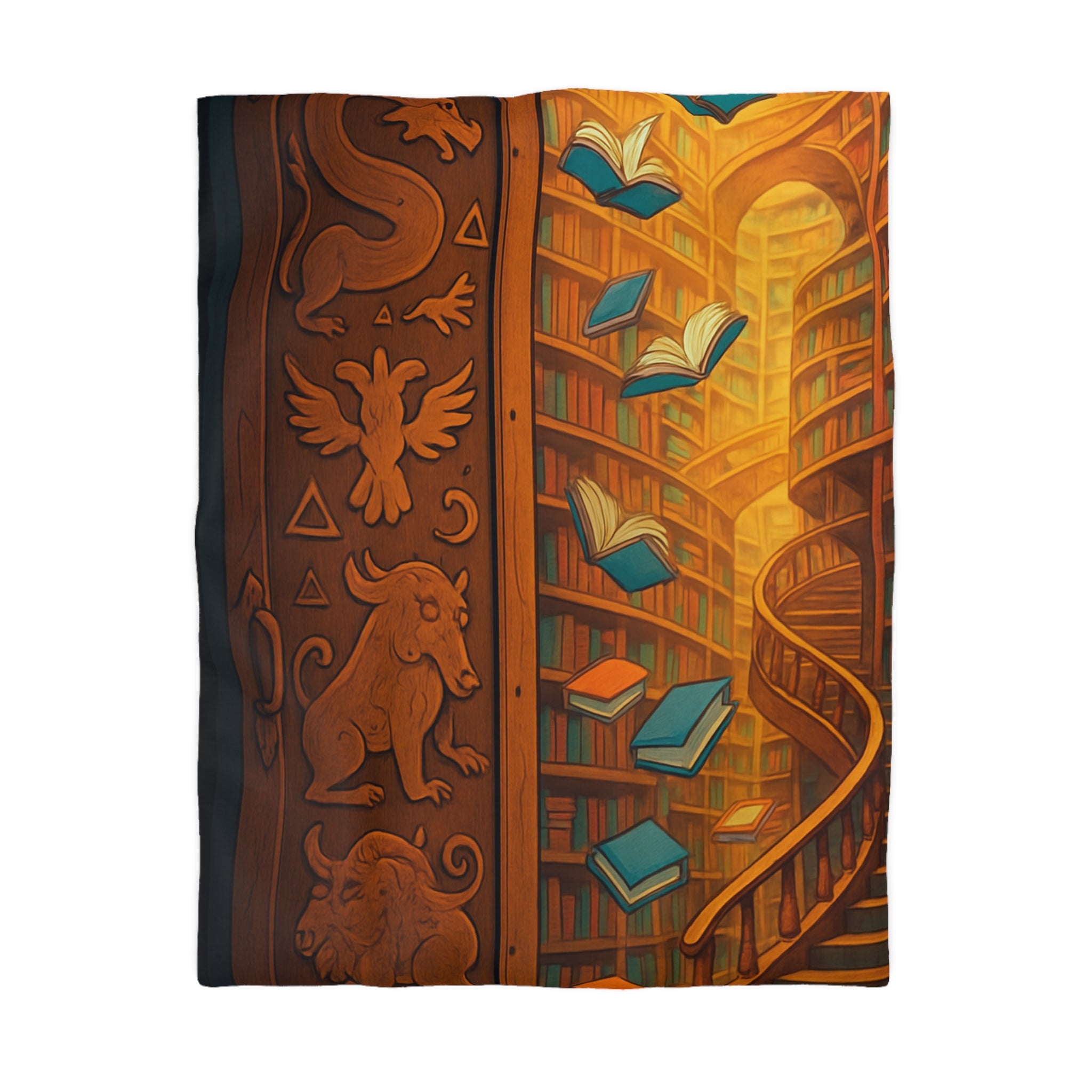 Housse de Couette Microfibre Design Artistique Moderne Décoration Chambre Confort Premium