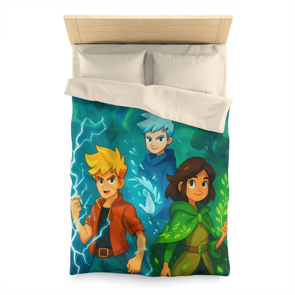 Housse de Couette Microfibre Design Artistique Moderne Décoration Chambre Confort Premium