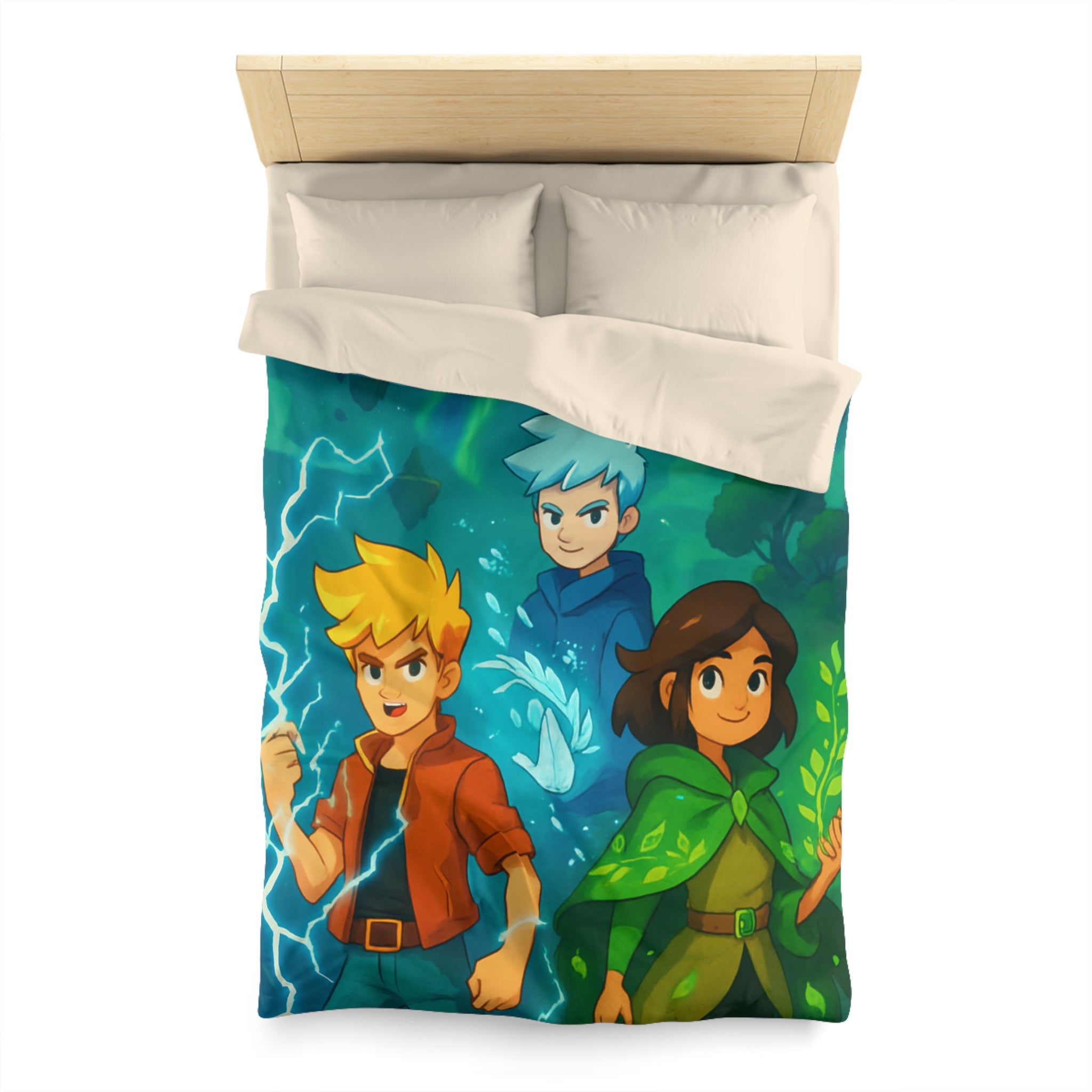 Housse de Couette Microfibre Design Artistique Moderne Décoration Chambre Confort Premium