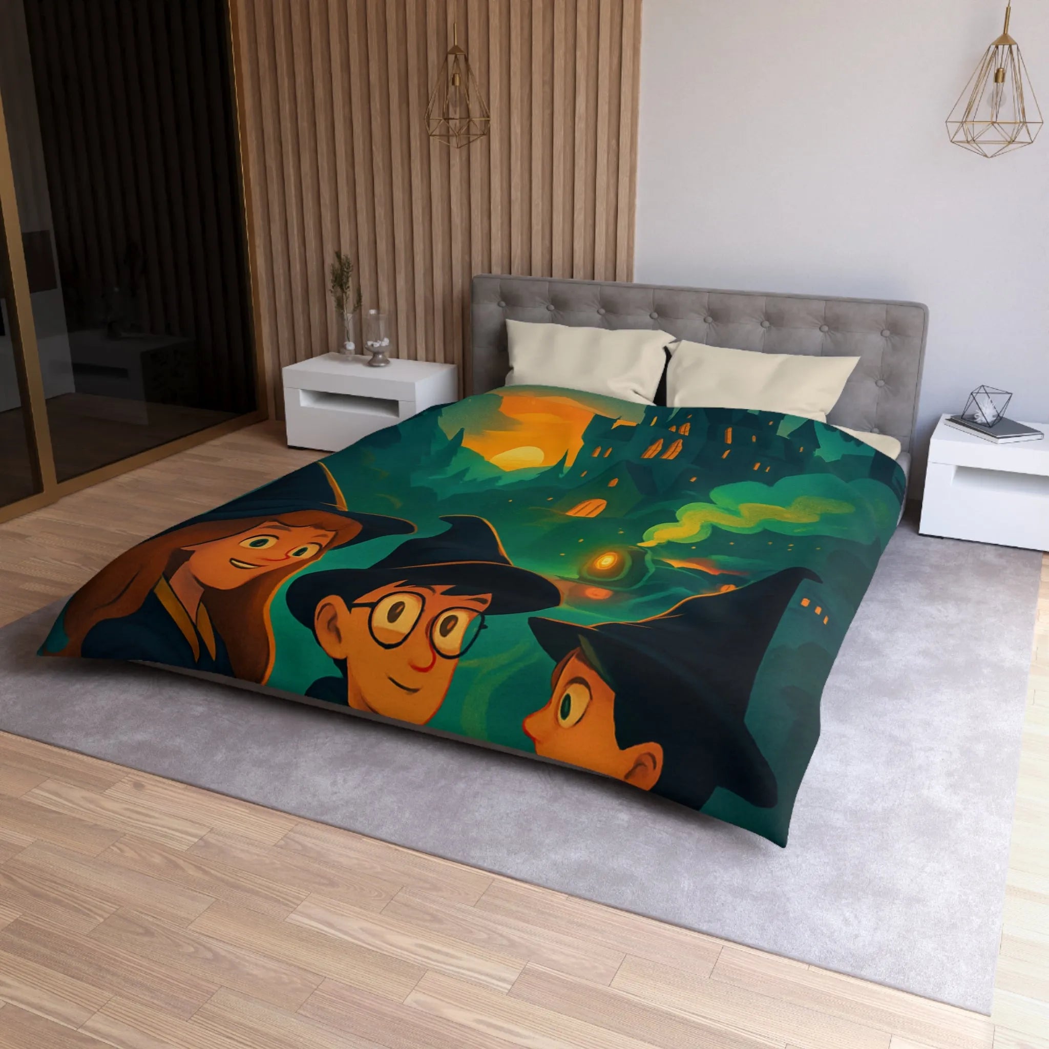 Explorez l'univers magique des sorciers avec une housse de couette mystérieuse et captivante