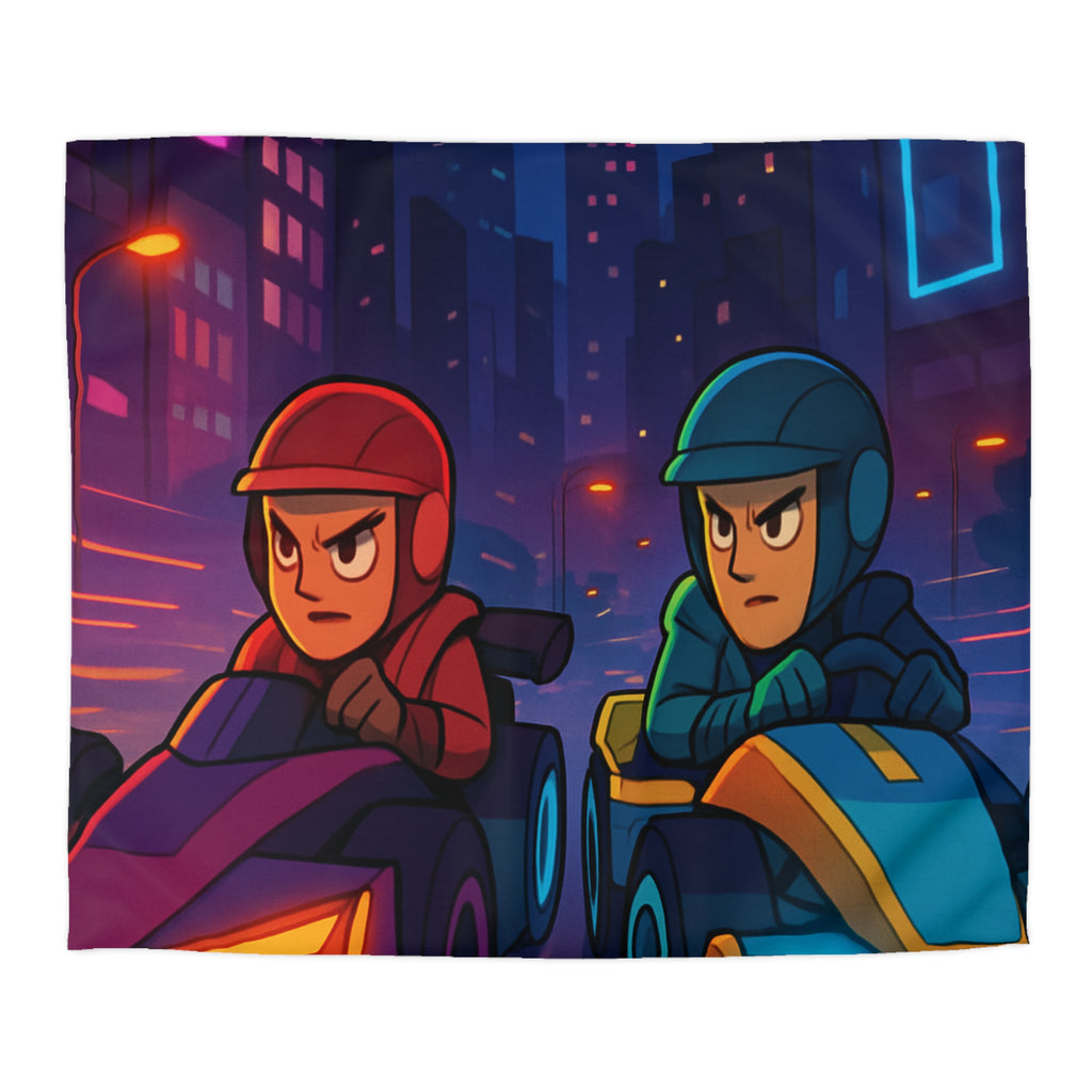 Housse de Couette Microfibre Motif Créatif Original Style Contemporain Chambre Élégante