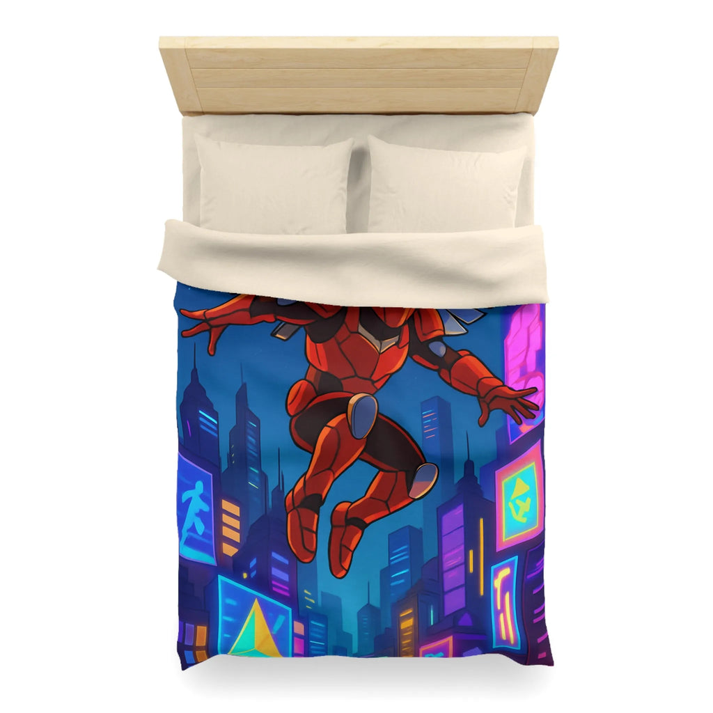 Housse de couette futuriste robotica rouge pour chambres d'enfants créatives et modernes