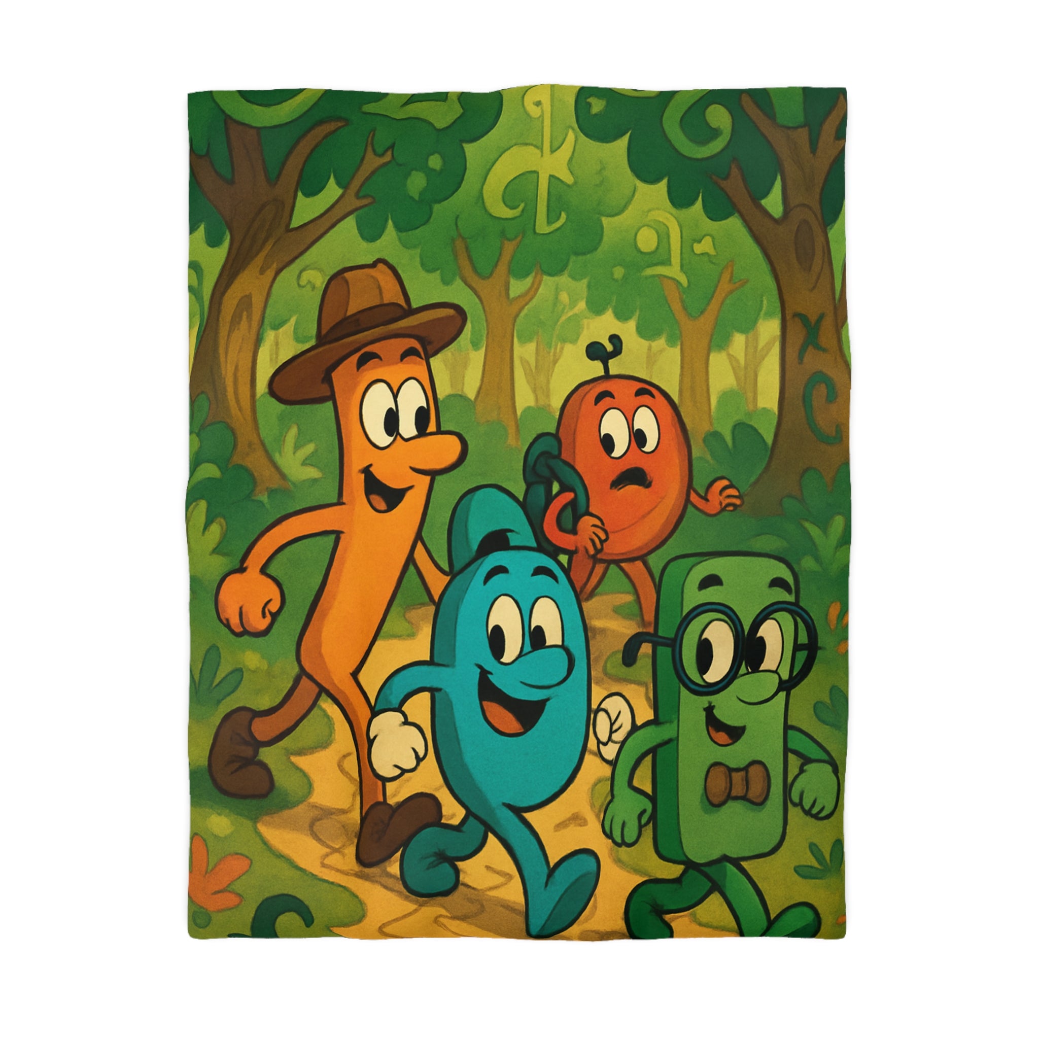 Housse de Couette Microfibre Motif Créatif Original Style Contemporain Chambre Élégante