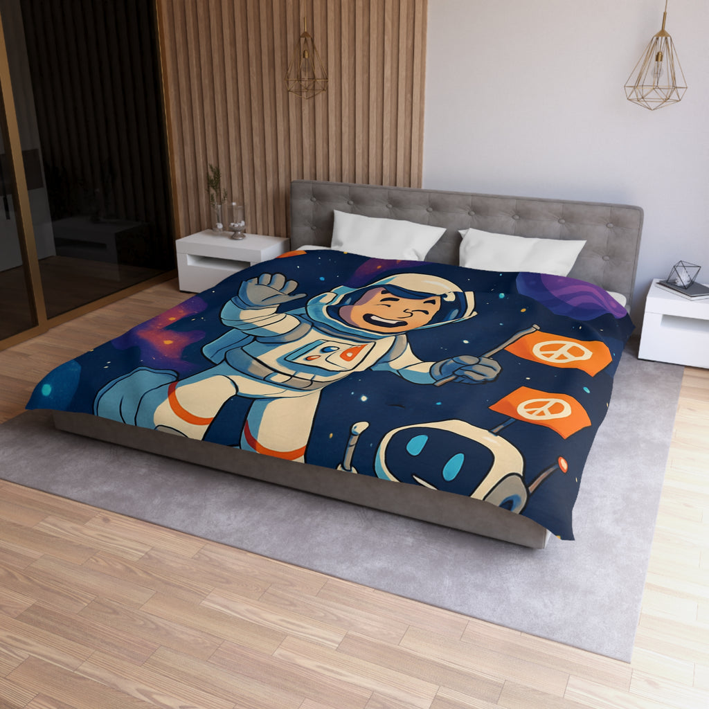 Housse de Couette Microfibre Motif Créatif Original Style Contemporain Chambre Élégante