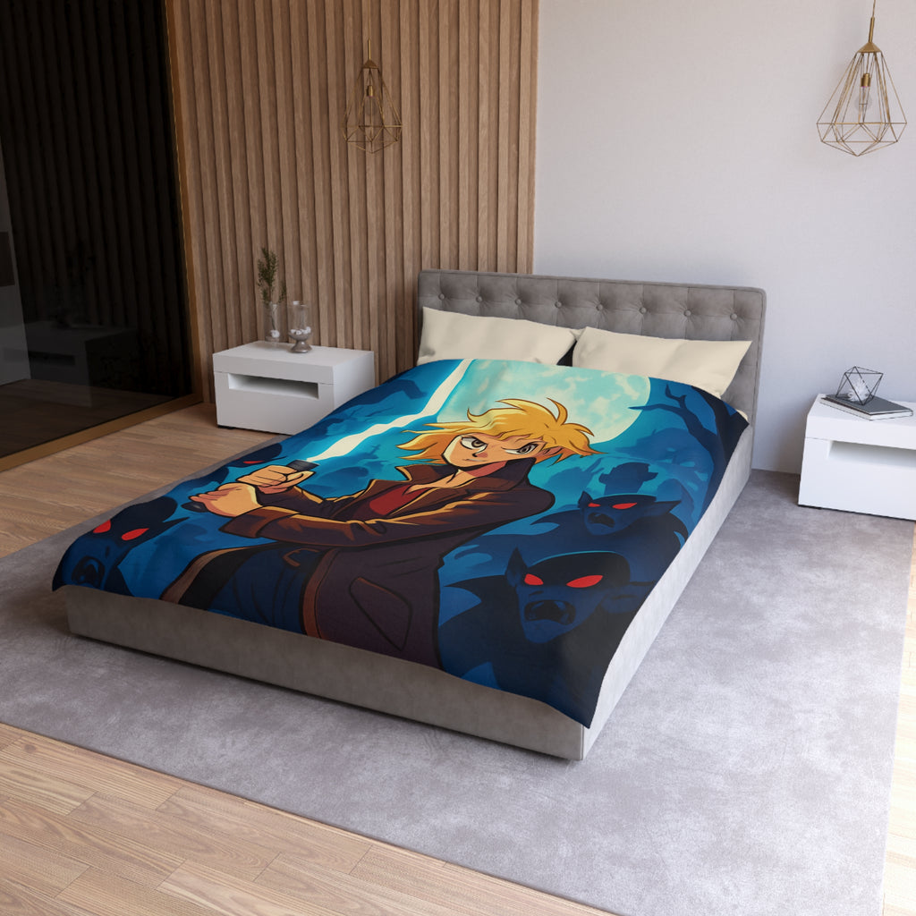 Housse de Couette Microfibre Motif Créatif Original Style Contemporain Chambre Élégante