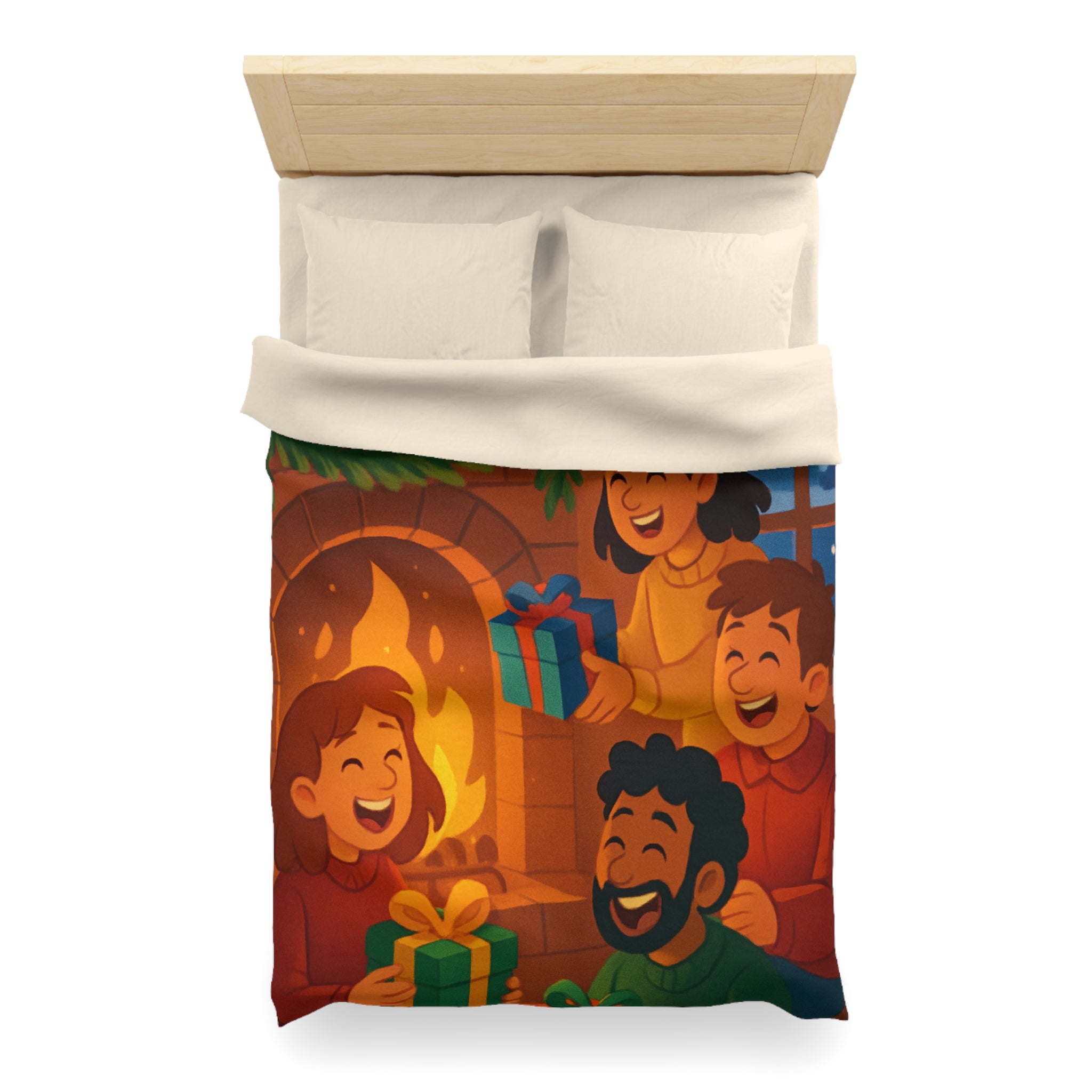 Housse de Couette Microfibre Motif Créatif Original Style Contemporain Chambre Élégante