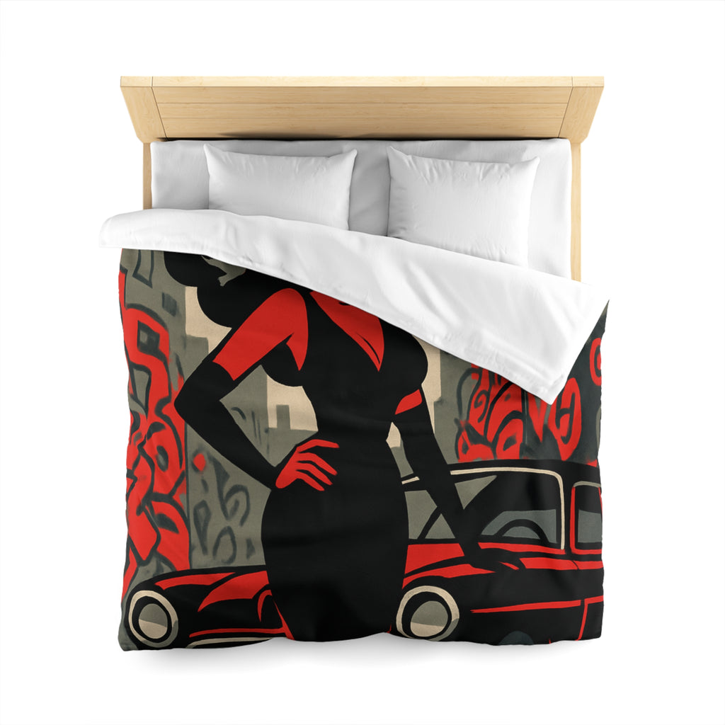 Housse de Couette Microfibre Design Artistique Moderne Décoration Chambre Confort Premium