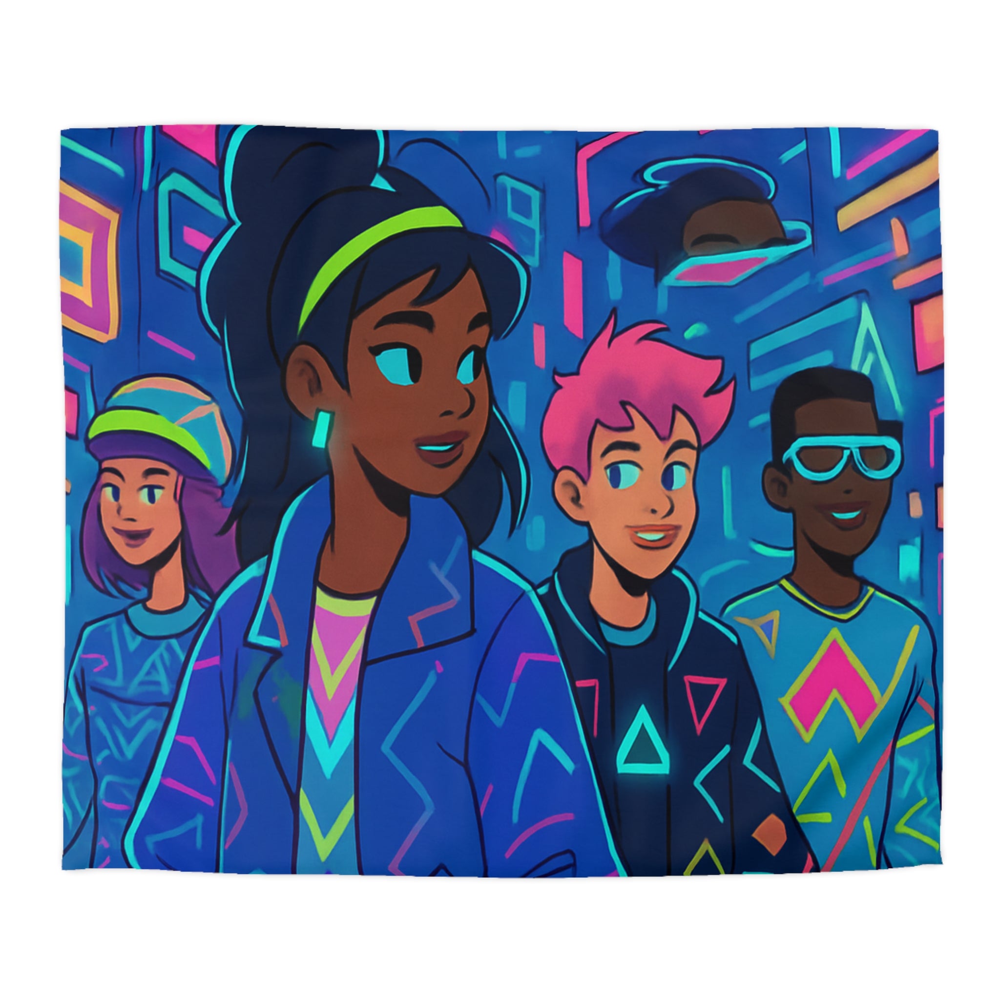 Housse de Couette Microfibre Illustration Unique Design Moderne Décoration Intérieure Raffinée