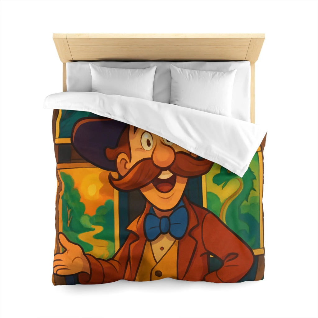 Housse de couette magique avec illustrations enchantées de créatures fantaisistes et personnages mystiques