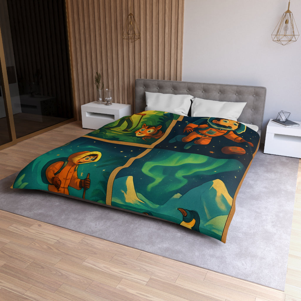 Housse de Couette Microfibre Création Artistique Moderne Design Exclusif Décoration Chambre