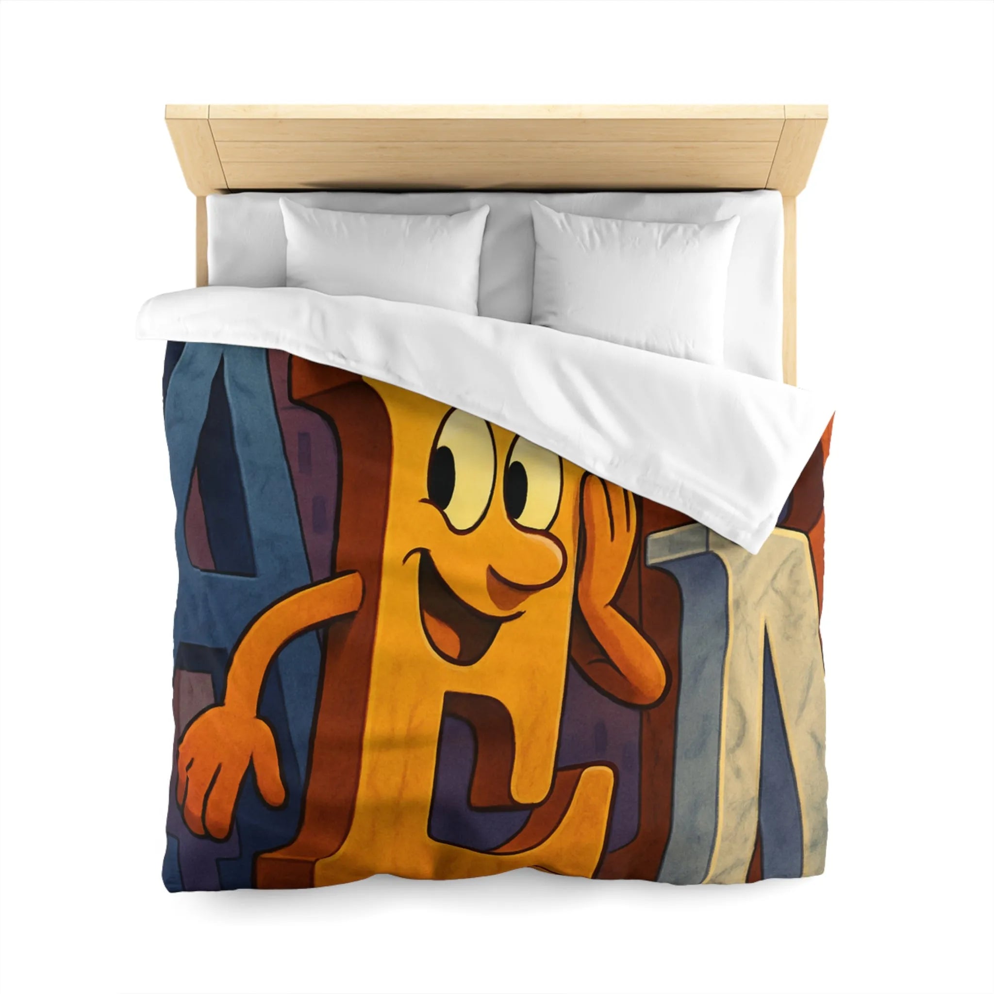 Housse de Couette Microfibre Art Graphique Contemporain Style Décoratif Chambre Tendance