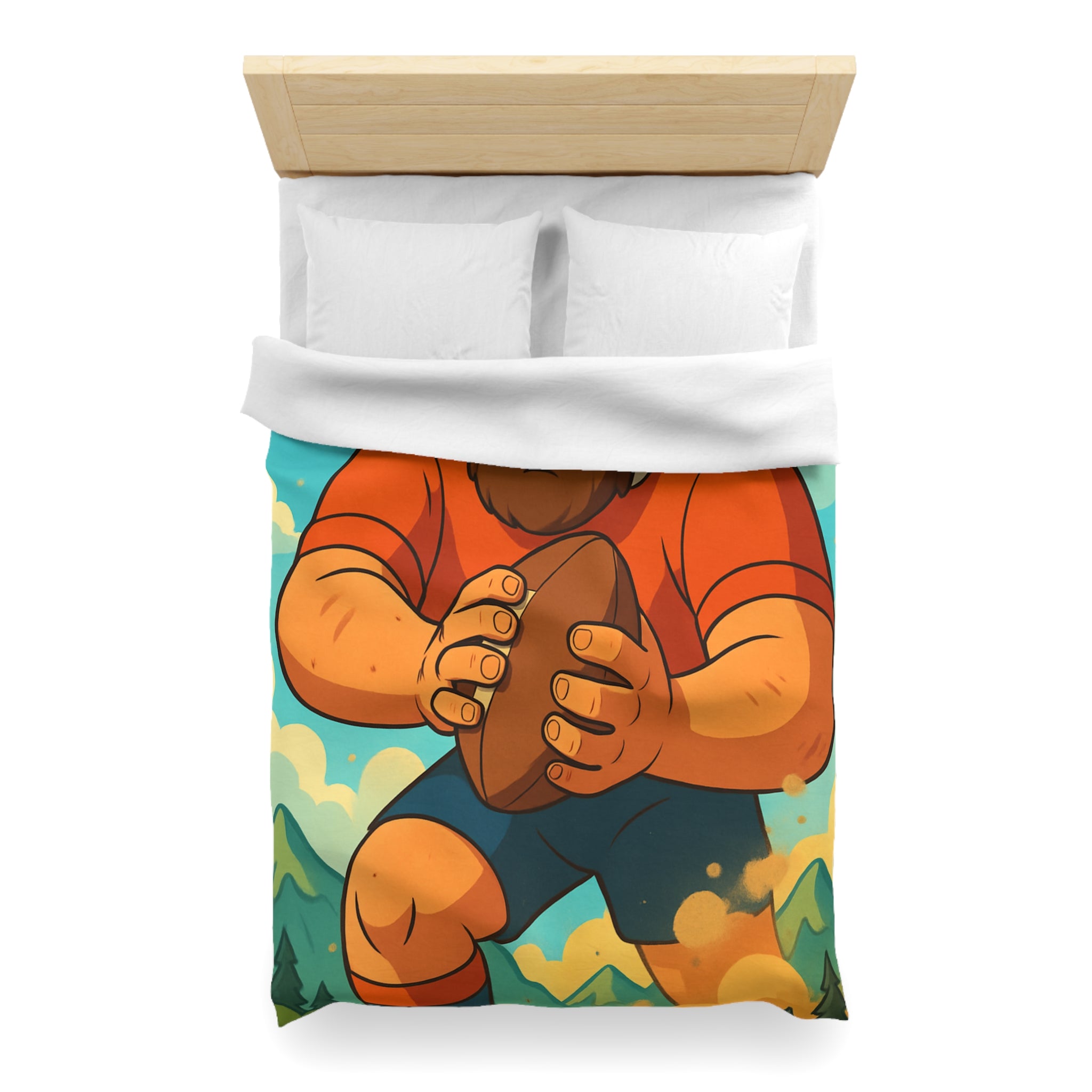 Housse de Couette Microfibre Motif Créatif Original Style Contemporain Chambre Élégante