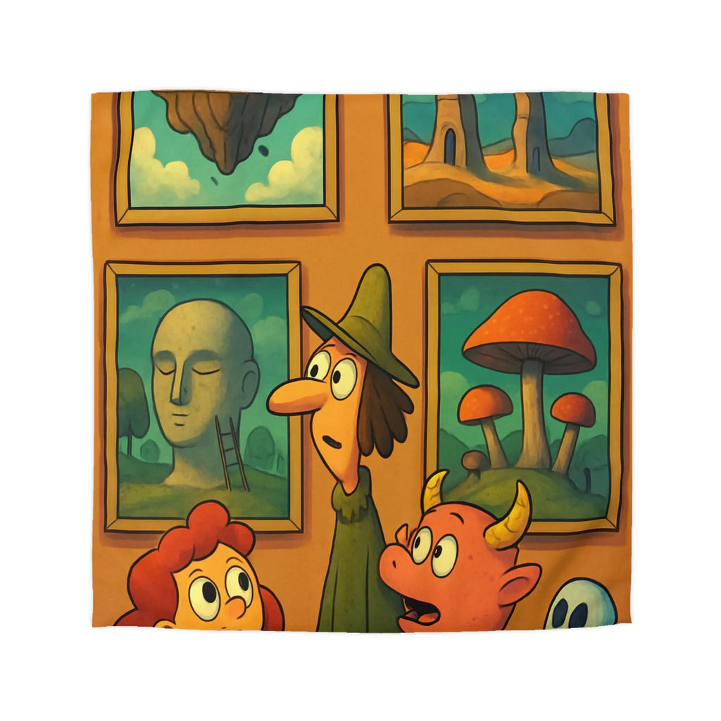 Housse de Couette Magique avec Paysages Oniriques et Personnages Enchantés pour Chambre de Rêve