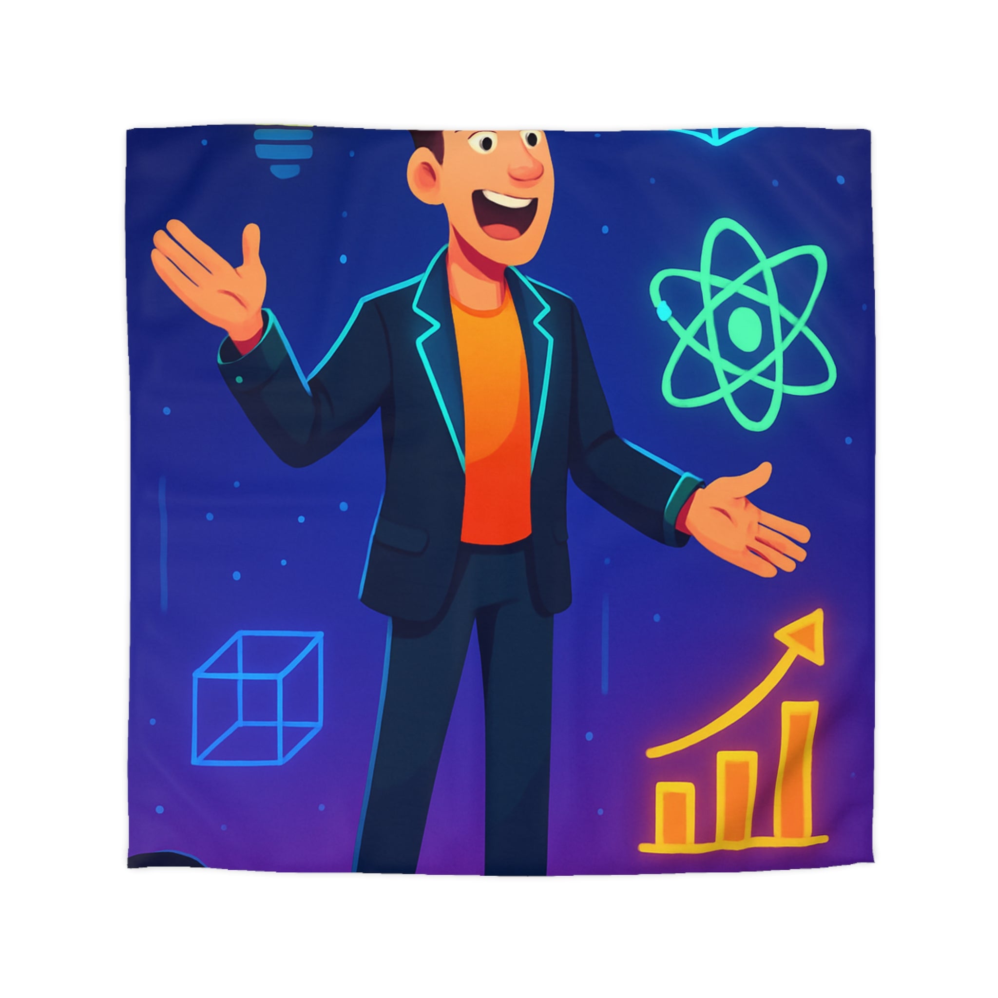 Housse de Couette Microfibre Motif Créatif Original Style Contemporain Chambre Élégante