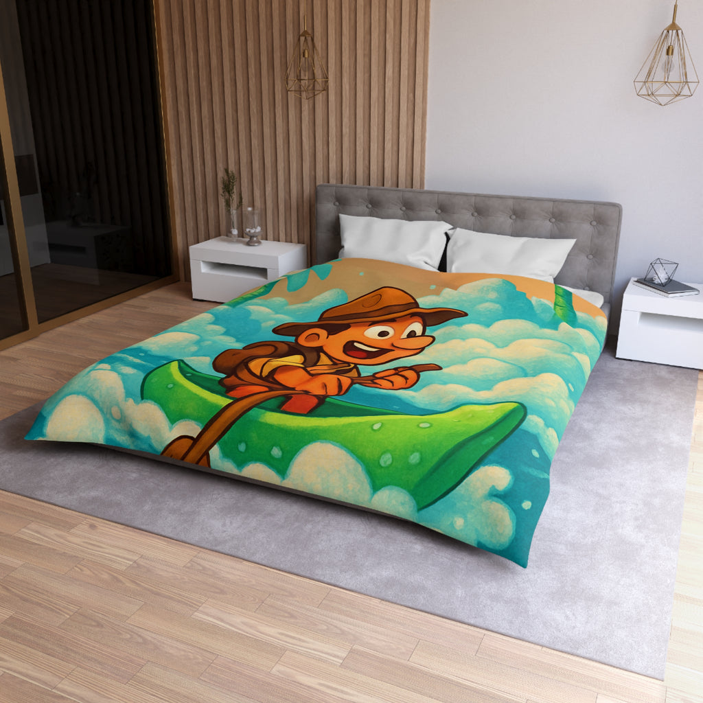 Housse de Couette Microfibre Motif Créatif Original Style Contemporain Chambre Élégante