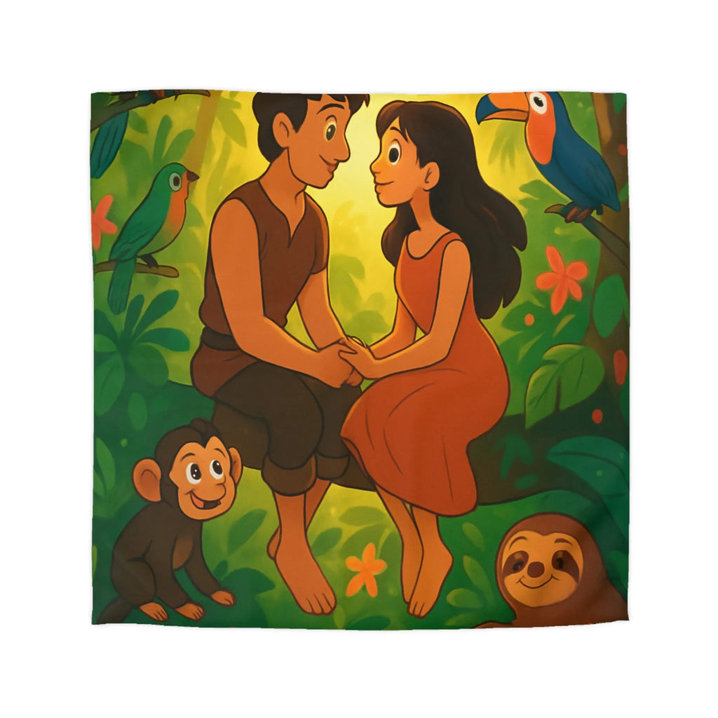 Housse de Couette Microfibre Art Graphique Contemporain Style Décoratif Chambre Tendance