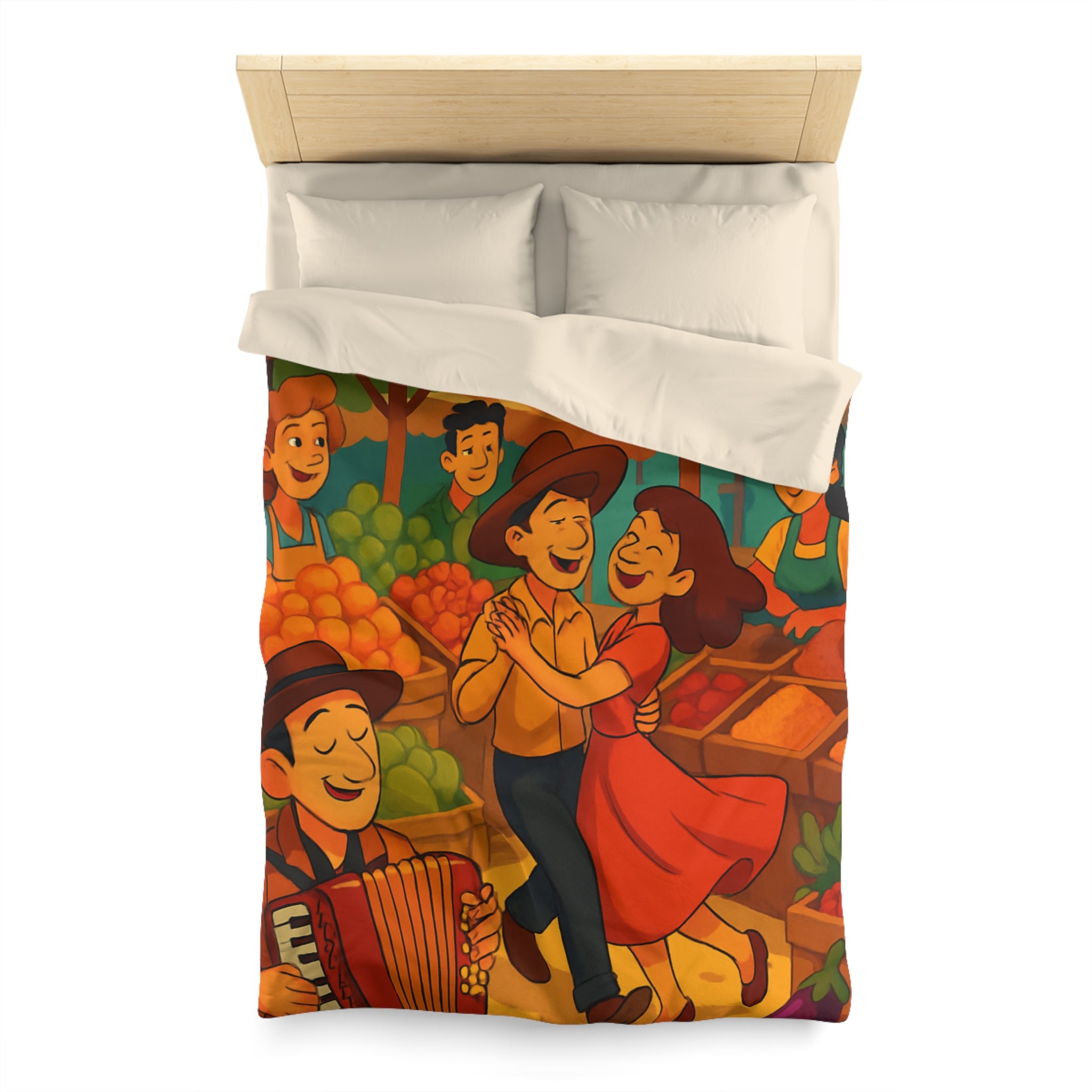 Housse de Couette Microfibre Design Artistique Moderne Décoration Chambre Confort Premium