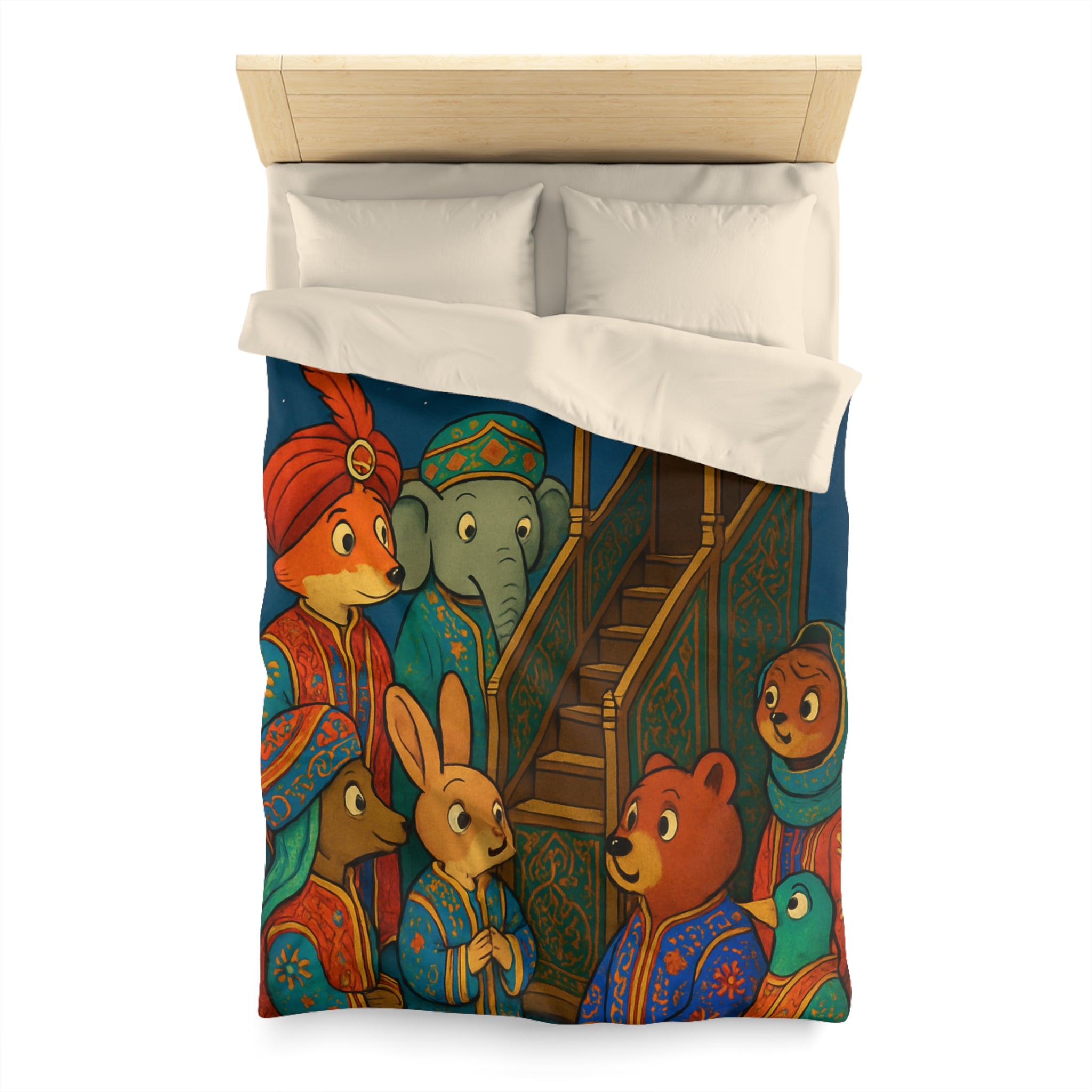 Housse de Couette Microfibre Design Artistique Moderne Décoration Chambre Confort Premium