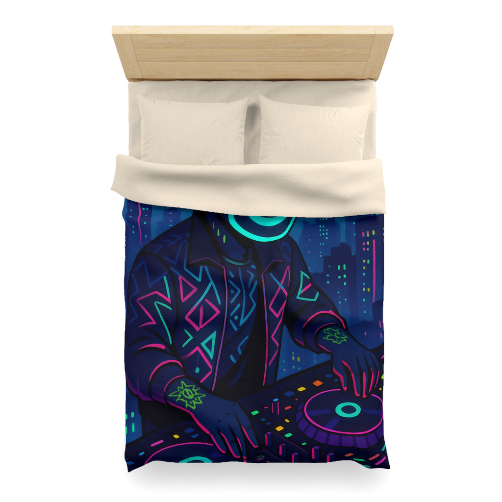 Housse de Couette Microfibre Motif Créatif Original Style Contemporain Chambre Élégante