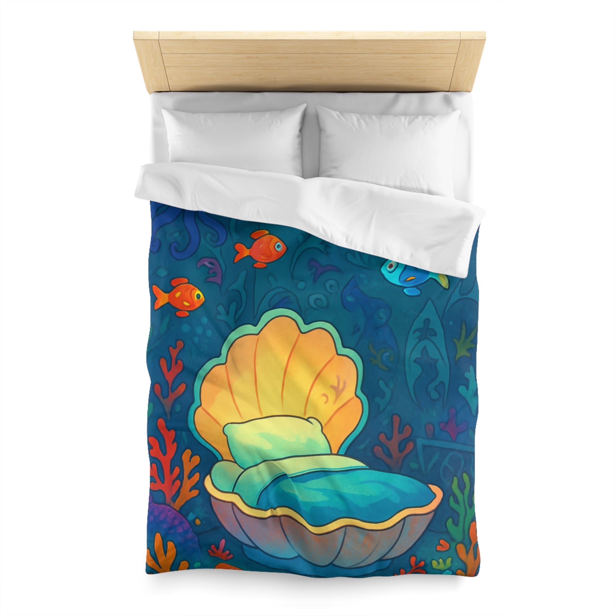 Plongée onirique sous-marine : Univers enchanteur pour chambre à coucher style marin