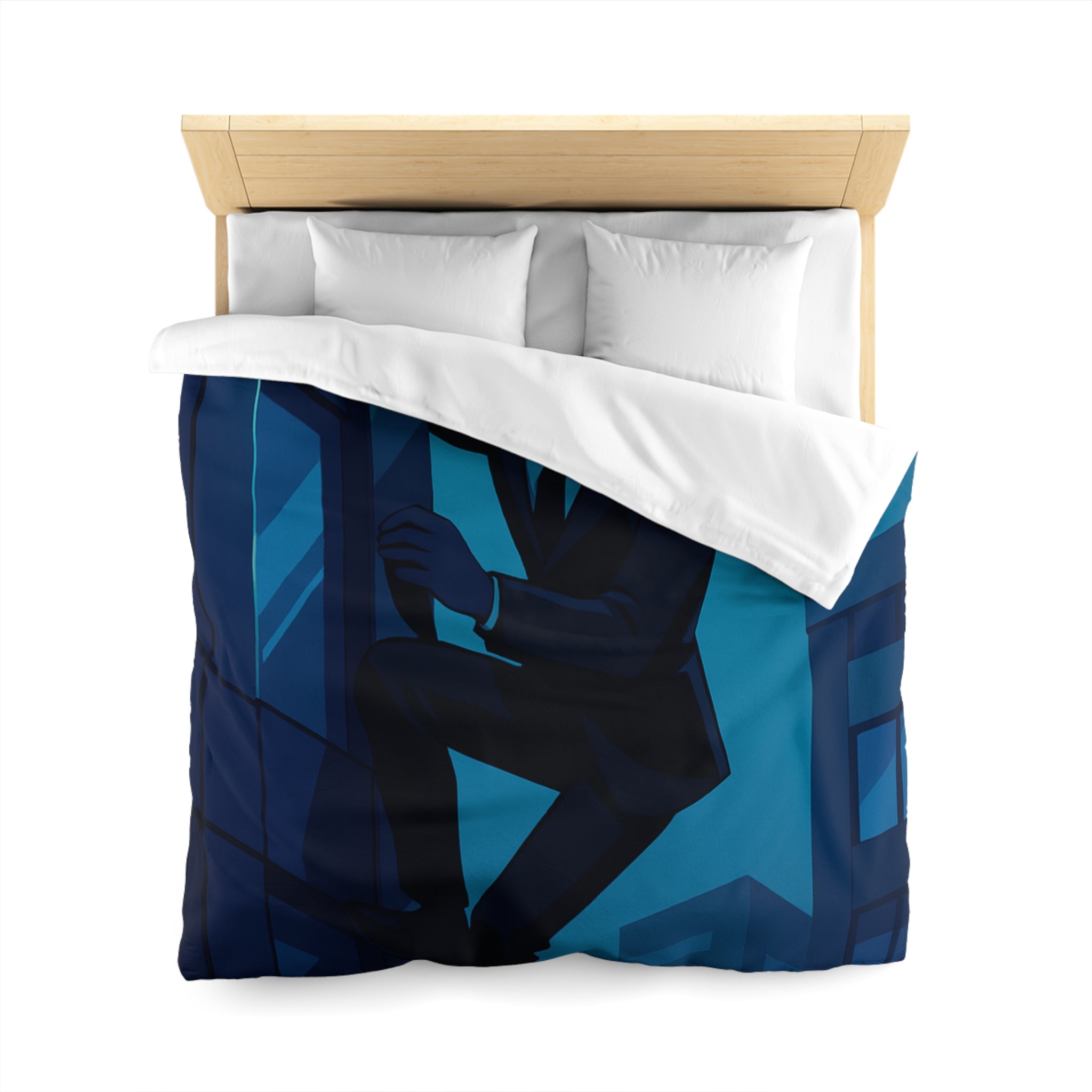 Housse de Couette Microfibre Illustration Unique Design Moderne Décoration Intérieure Raffinée