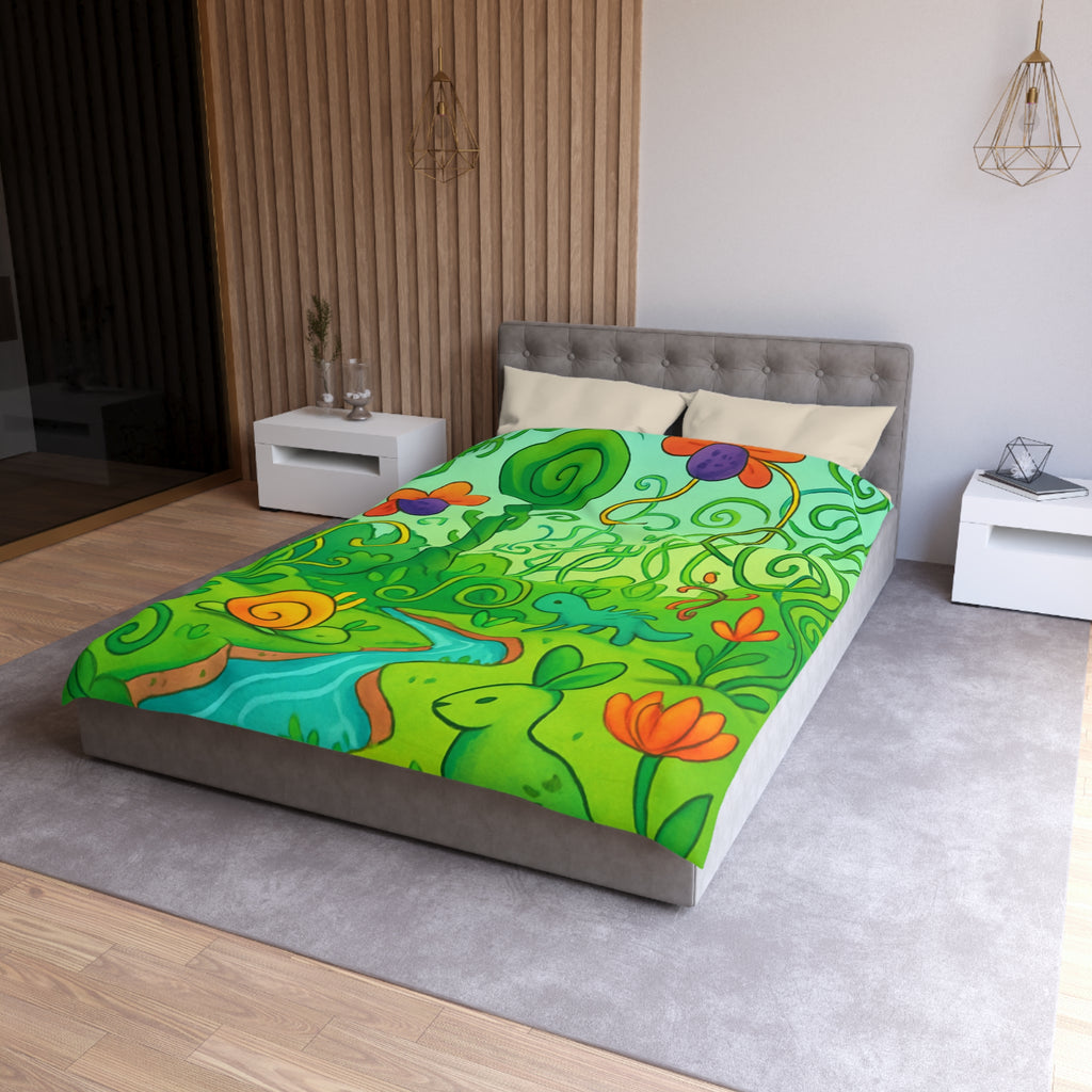 Housse de Couette Microfibre Design Artistique Moderne Décoration Chambre Confort Premium