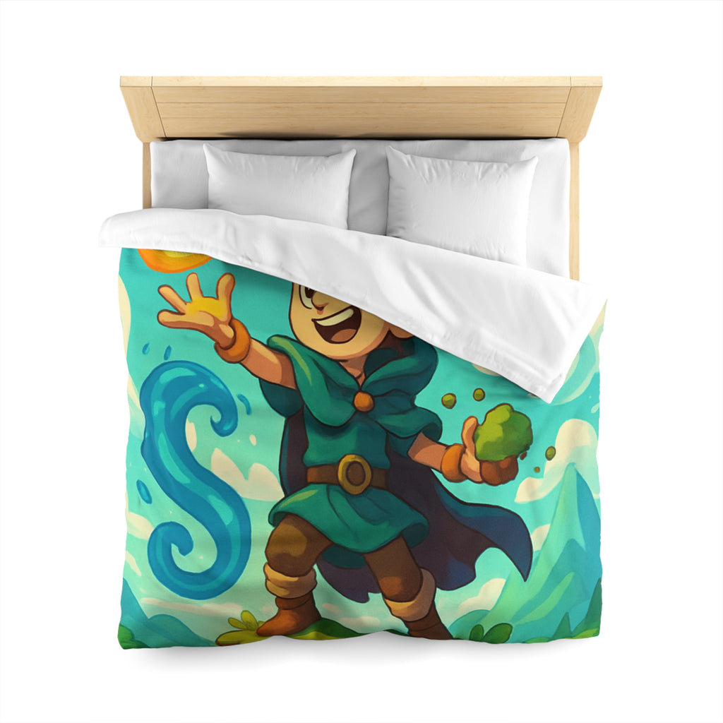 Housse de Couette Microfibre Motif Créatif Original Style Contemporain Chambre Élégante