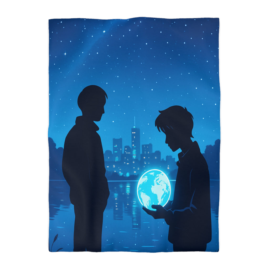 Housse de Couette Microfibre Design Artistique Moderne Décoration Chambre Confort Premium