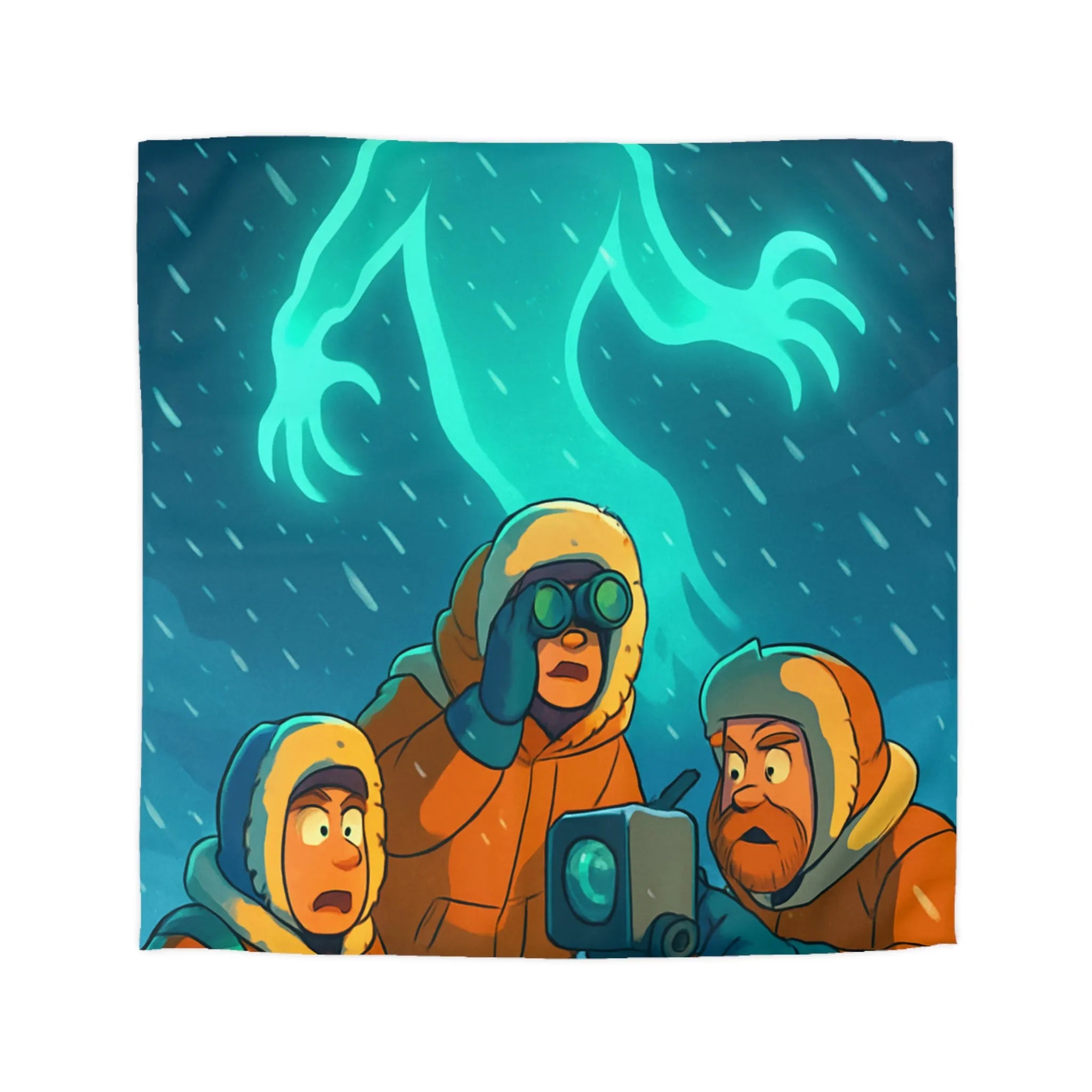 Explorez l'aventure arctique avec trois explorateurs et un mystérieux fantôme lumineux