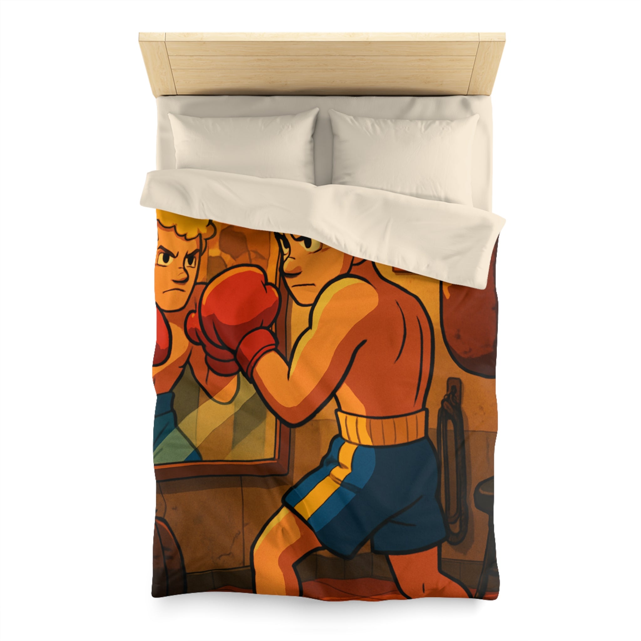 Housse de Couette Microfibre Design Artistique Moderne Décoration Chambre Confort Premium