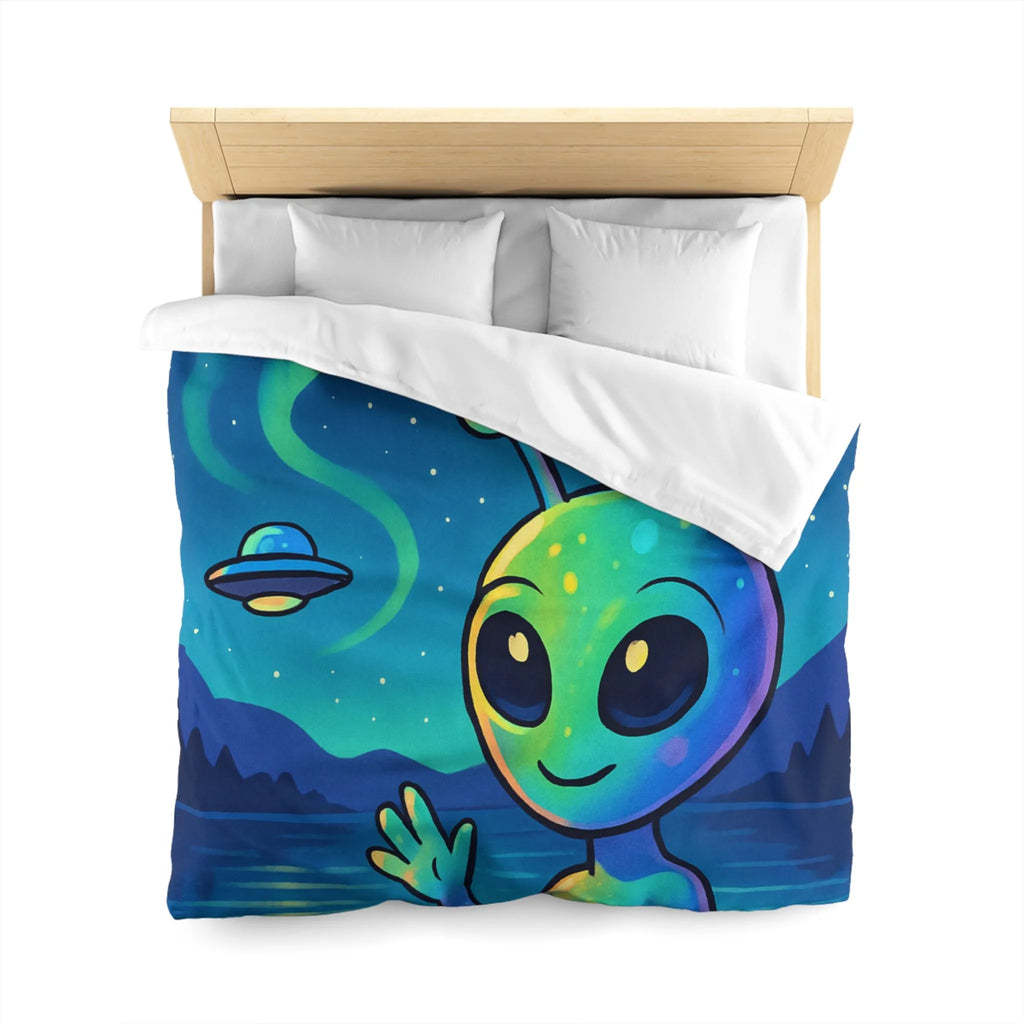 Housse de Couette Microfibre Art Graphique Contemporain Style Décoratif Chambre Tendance