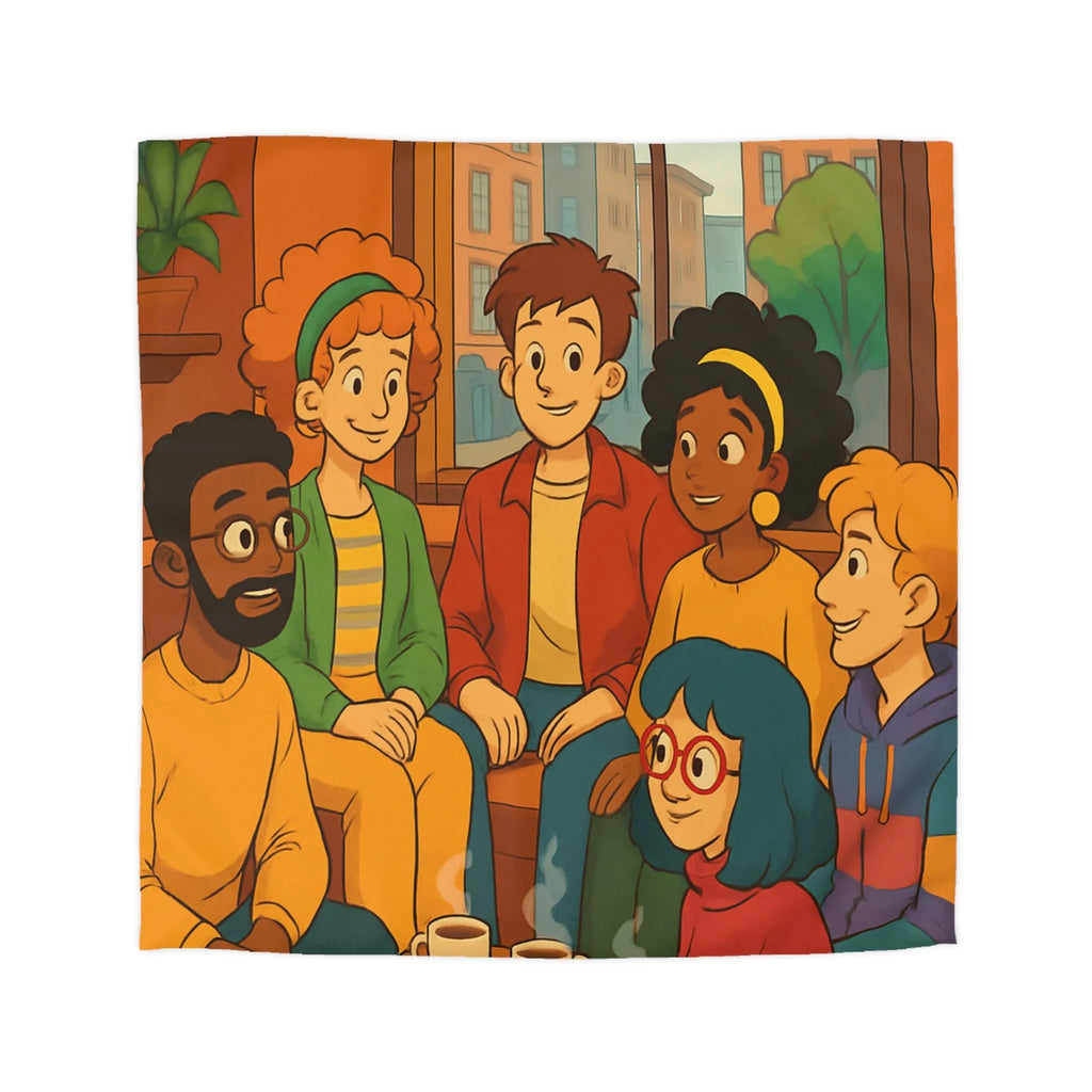 Housse de Couette Microfibre Art Graphique Contemporain Style Décoratif Chambre Tendance