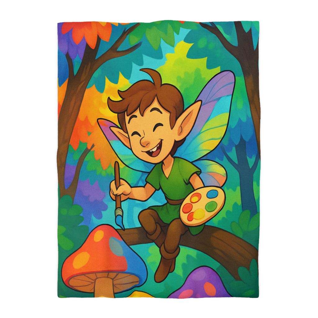 Housse de Couette Microfibre Illustration Unique Design Moderne Décoration Intérieure Raffinée